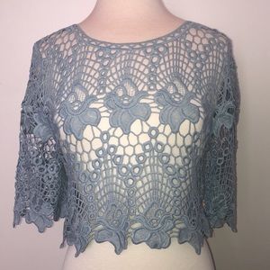 See-Thru Baby Blue Top